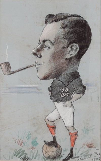 Pipe Smoking Footballer of the 98th North Staffordshire Regiment, 1892 by Marcel Pic